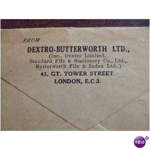 GB 1935 GV Butterworth's Patent Cantilever Cover Dextro