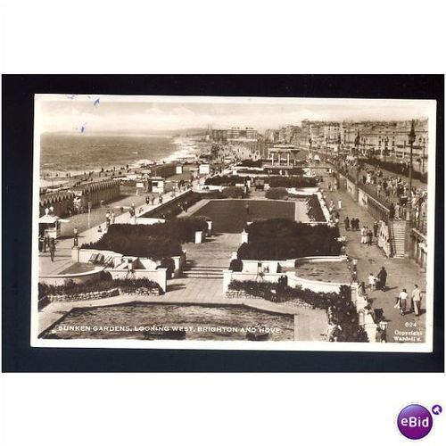 Sussex BRIGHTON Sunken Gardens Postcard by Wardell (624)