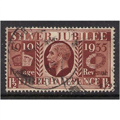 GB 1935 KGV 1 1/2d Brown Silver jubilee SG 455(62