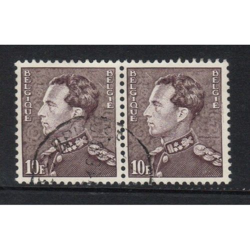 BELGIUM 1936 LEOPOLD 10F PAIR USED