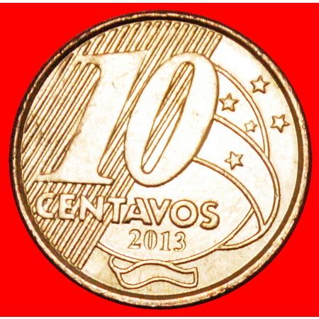 Ⰶ HORSE AND SOUTHERN CROSS: BRAZIL ★ 10 CENTAVOS 2013! LOW START ★ NO RESERVE!