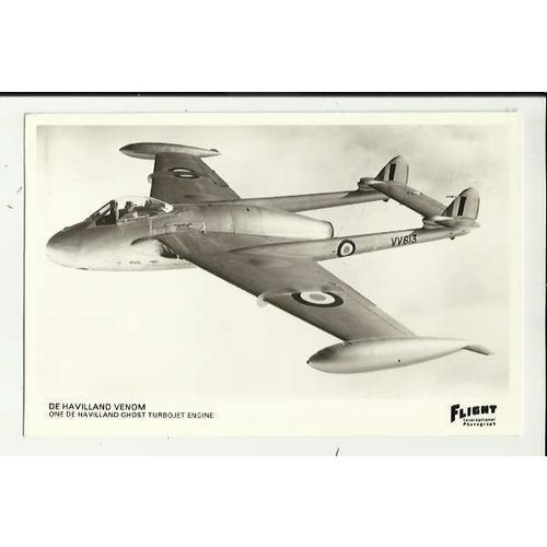 Aviation DE HAVILLAND VENOM Postcard by Flight International