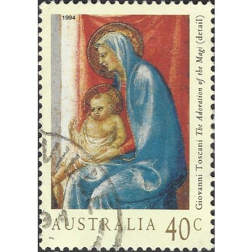 AUSTRALIA, CHRISTMAS, Adoration of Magi, Toscani, blue 1994, 40c, #3