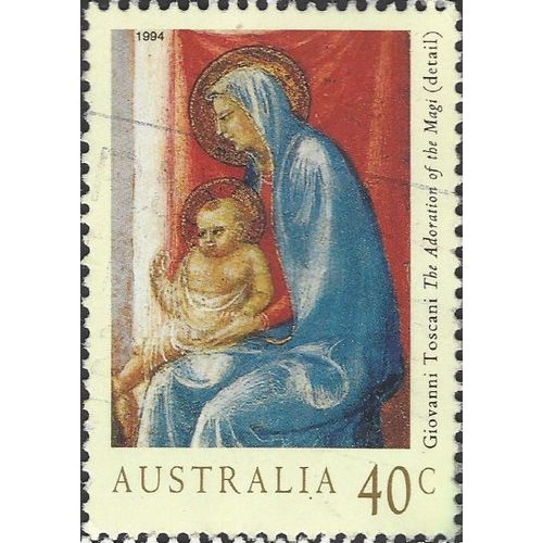AUSTRALIA, CHRISTMAS, Adoration of Magi, Toscani, blue 1994, 40c, #2