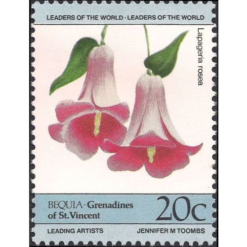 BEQUIA, FLOWER, Chilean bellflower, blue 1985, 20c