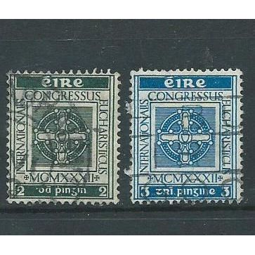 Ireland stamps sg94 sg 94 eucharist congress used set