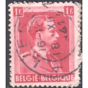 Belgium 1936 - SG747 - 1f red - King Leopold 111 - used 3