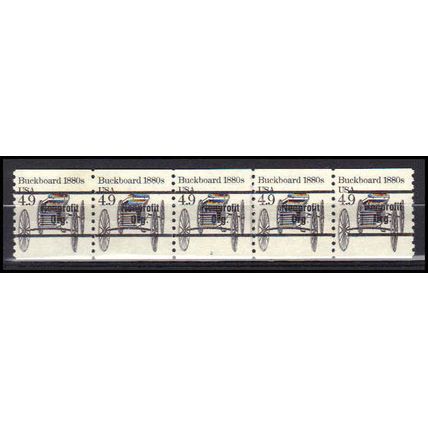 2124a 4.9c Buckboard Fine MNH Dry Gum PNC 2/5 Gap 1R X0362