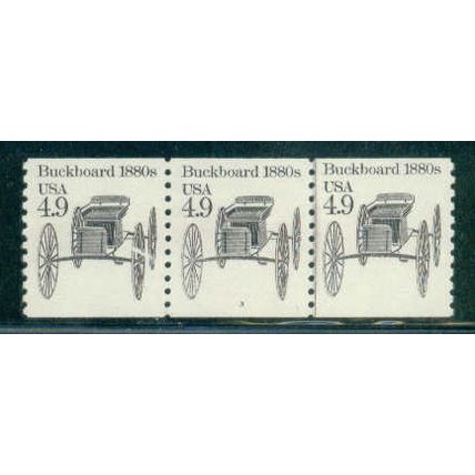 2124 4.9c Buckboard Very Fine MNH Dry Gum PNC 3/3 W0336