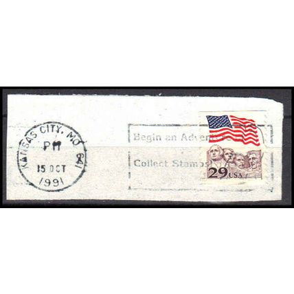 Used 2523 29c U.S. Flag Kansas City, MO. 641 E1705