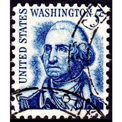 USA 1966 Personalities Washington 5c Used Stamp