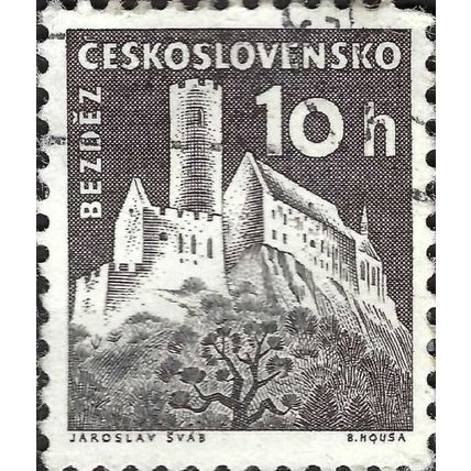 CZECHOSLOVAKIA, Bezdez castle, black 1960, 10h, #2