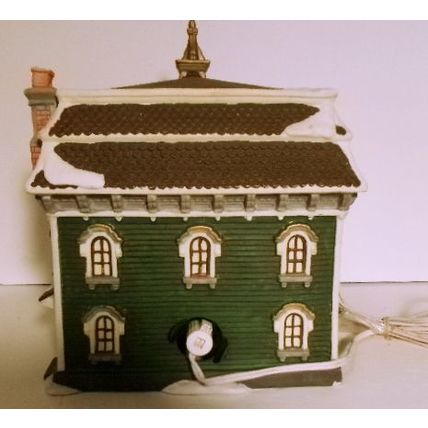 Vint 90s Christmas Village 3 Story Christmas House Hand Painted Lighted CVH 100