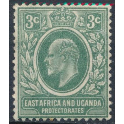 KEVII: 3c - East Africa & Uganda 1907 - NM H - SG 35