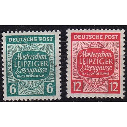 GERMANY Alliiert SBZ [West-Sachsen] MiNr 0124-25 Y ( **/mnh )