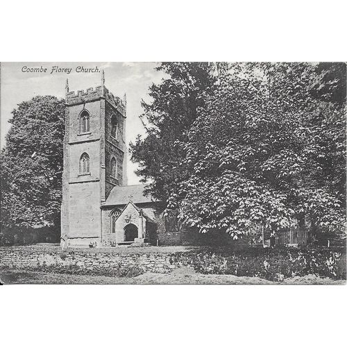 NICE PRINTED POSTCARD OF COOMBE FLOREY CHURCH TAUNTON SOMERSET (1084)