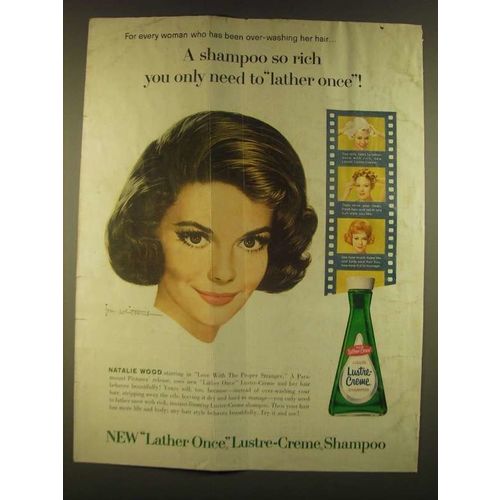 1963 Lustre-Crme Shampoo Ad - Natalie Wood - A shampoo so rich