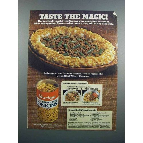 1983 Durkee Real French Fried Onions Ad - Beef 'N Tater