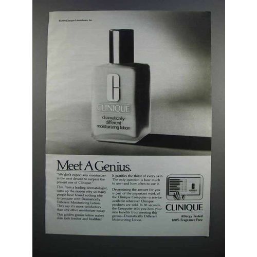 1983 Clinique Dramatically Different Lotion Ad