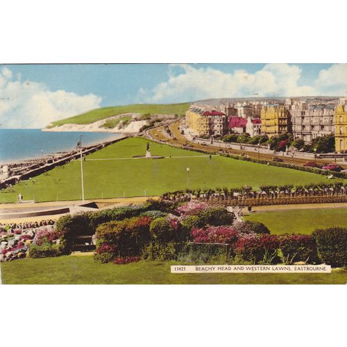 Beachy Head and Western lawns Eastbourne Sussex Postcard (SX76654)