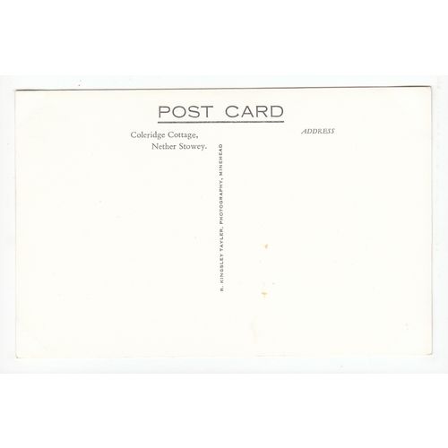 Coleridge Cottage Nether Stowey Postcard Somerset RKT1