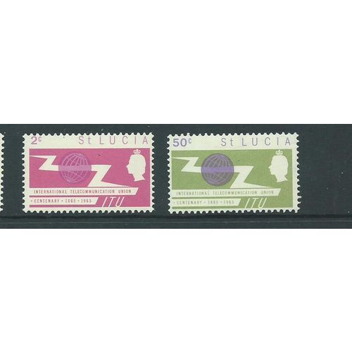 st.lucia stamps sg212 hm sg 212 set itu