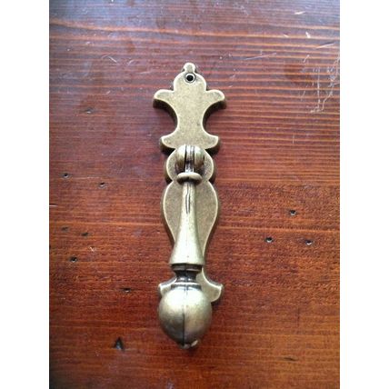 2 Egoki Colour Antique Brass Cupboard Cabinet Drawer Drop Handles Length 105mm
