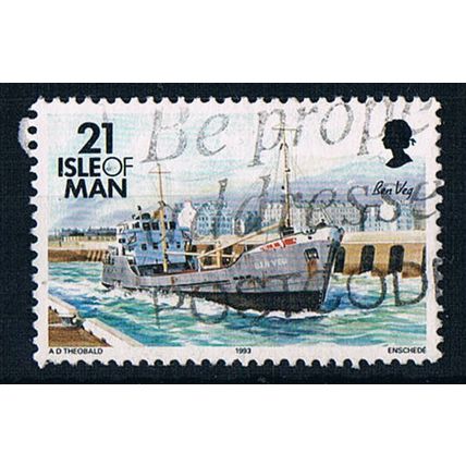 Isle Of Man 1993 SG544 IOM2 Ships Ben Veg Freighter 21p Used Stamp