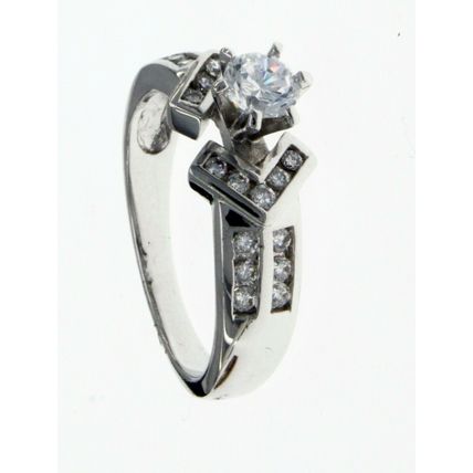 New Real Solid 925 Sterling Silver Fashion Jewelry Wedding Ring White Round CZ