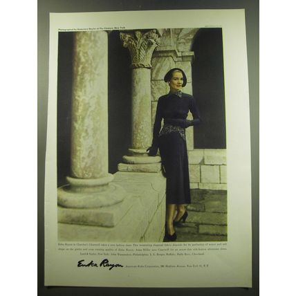 1949 Enka Rayon Anna Miller Dress Ad - photo by Genavieve Naylor