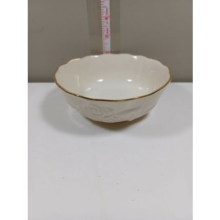 LENOX China Rose Blossom Candy/Condiment/Nut Bowl Dish 24 K Gold Trim 5-1/2 x 2"