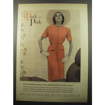 1950 Peck and Peck Dress Ad - photo by Tom Palumbo - Cool and collected
