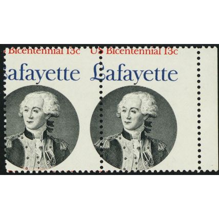 1716, Fantastic Misperf Freak Error Mint NH 13¢ Pair * Stuart Katz