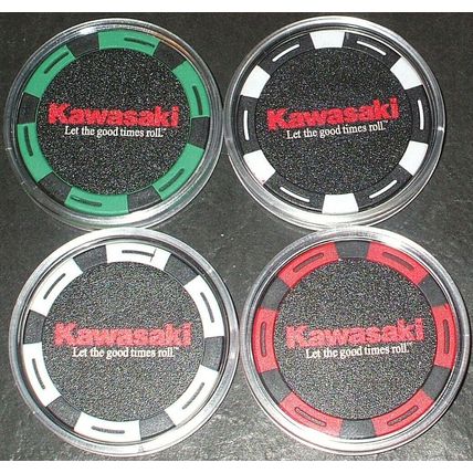 Kawasaki Poker Chip Golf Ball Marker Sample Set - 4 Chips