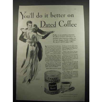 1933 Chase & Sanborn Coffee Ad - You'll do it better on dated coffee