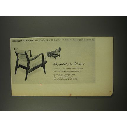 1956 Risom U430 Quick Change Chair Ad - The answer is Risom