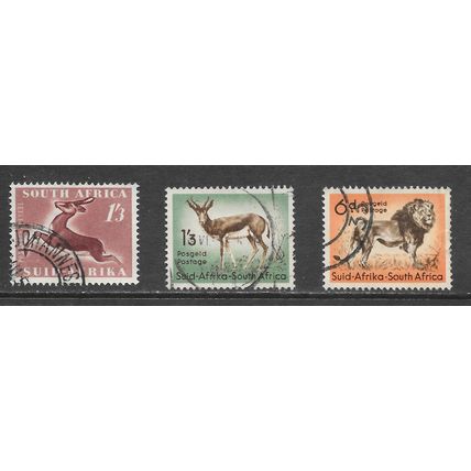 SOUTH AFRICA RANGE ANIMALS LION GAZELLE SPRINGBOK STERLING VALUES USED