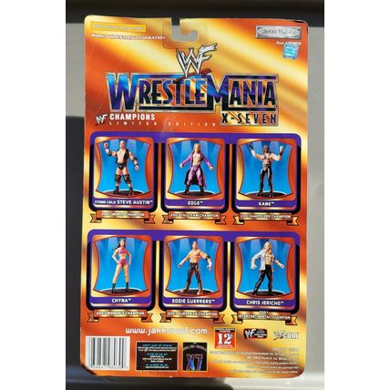 wwe wwf ljn classic superstars wrestlemania x-seven kane & 14 carat gold belt