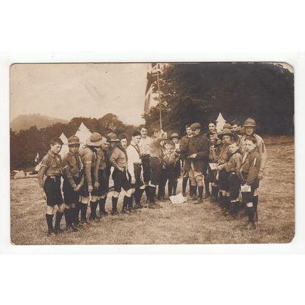 Group of Boy Scouts at Camp Postcard SC20