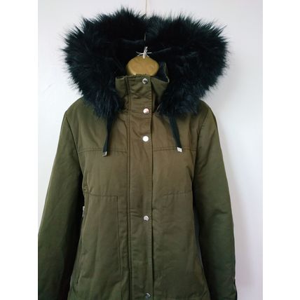 Zara Trafaluc outerwear Khaki zip up Parka coat size large