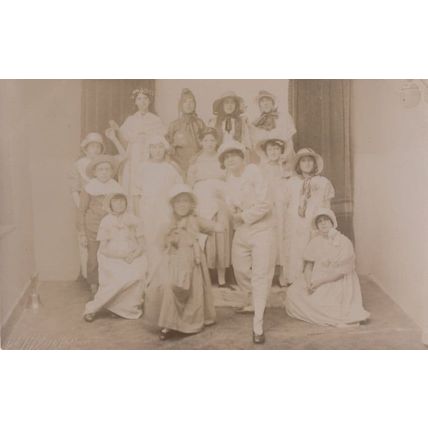 Vintage Fancy Dress Ladies & Gay Cross Dressing Old Group Postcard