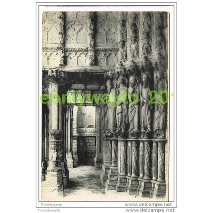 CATHEDRALE DE CHARTRES, DETAILS DU PORCHE DU PORTAIL NORD, FRANCE, Postcard