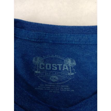 Costa Del Mar Saltwater Mens 2XL Blue Polarized Sunglasses T-Shirt Quick Dry