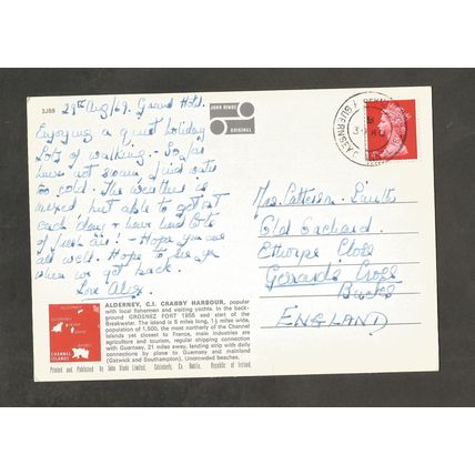 Postcard Channel Islands Alderney John Hinde 2J89 Crabby Harbour