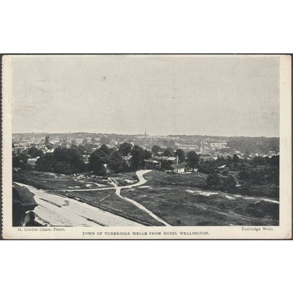 Tunbridge Wells from Hotel Wellington, Kent, 1913 - H Gordon Chase Postcard