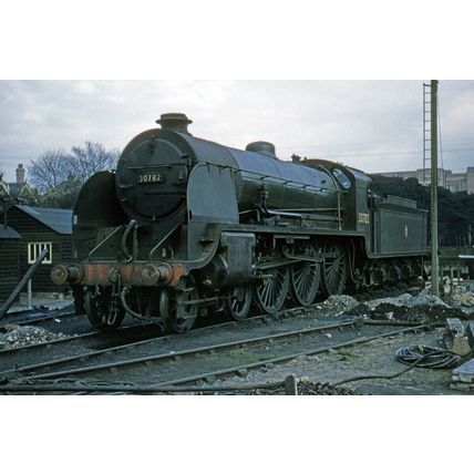 pu2598 - Hampshire - Engine No.30782, at Bournemouth Shed - print 6x4