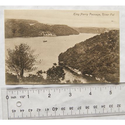 vintage postcard King Harry Passage, River Fal, Cornwall