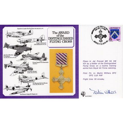 Award of the Distinguished Flying Cross Pilot Martin Withers Leeming Hand Signed