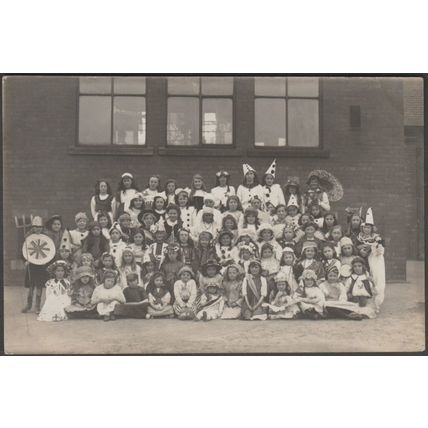 A School Play in Lancashire, c.1910 - RP Postcard
