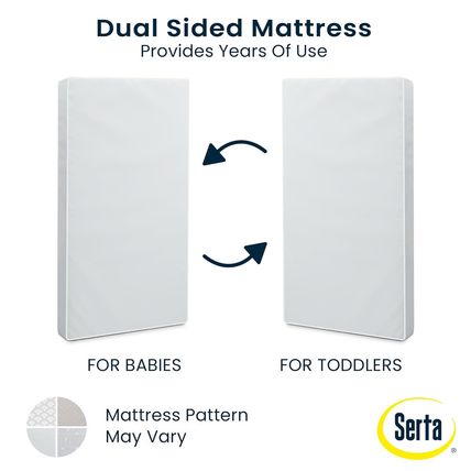Serta Perfect Start Limited Dual Sided Baby Crib Mattress and Toddler Mattress,